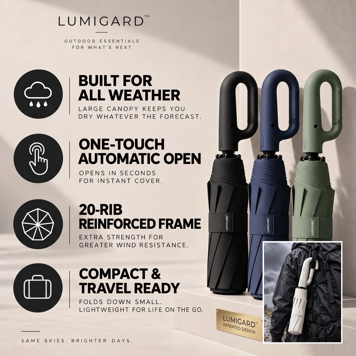Lumigard's Cliptravel Umbrella
